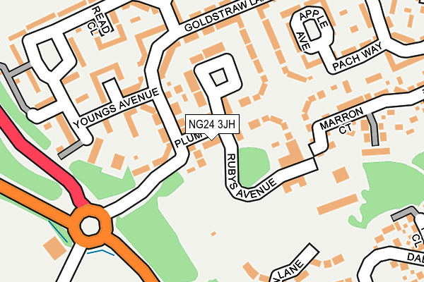 NG24 3JH map - OS OpenMap – Local (Ordnance Survey) NG24 3JH map - OS OpenMap – Local (Ordnance Survey)