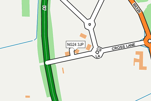 NG24 3JP map - OS OpenMap – Local (Ordnance Survey) NG24 3JP map - OS OpenMap – Local (Ordnance Survey)