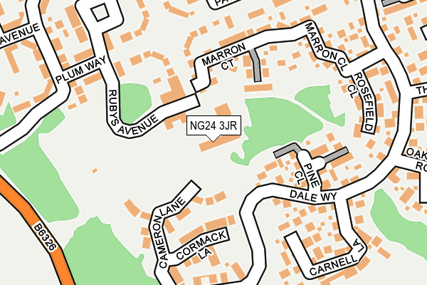NG24 3JR map - OS OpenMap – Local (Ordnance Survey) NG24 3JR map - OS OpenMap – Local (Ordnance Survey)