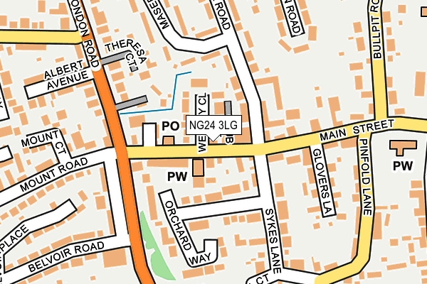 NG24 3LG map - OS OpenMap – Local (Ordnance Survey) NG24 3LG map - OS OpenMap – Local (Ordnance Survey)