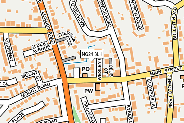 NG24 3LH map - OS OpenMap – Local (Ordnance Survey) NG24 3LH map - OS OpenMap – Local (Ordnance Survey)