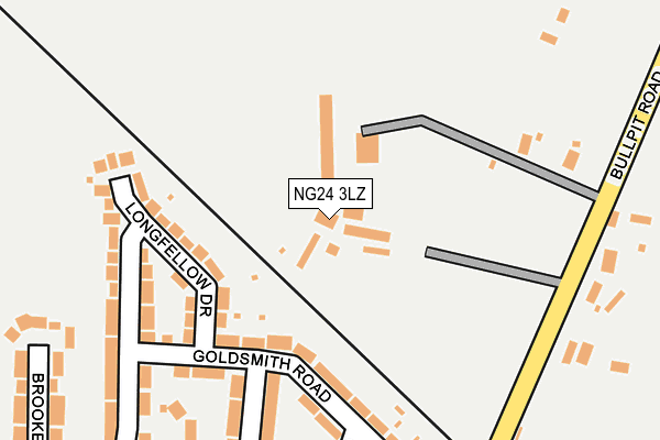NG24 3LZ map - OS OpenMap – Local (Ordnance Survey) NG24 3LZ map - OS OpenMap – Local (Ordnance Survey)