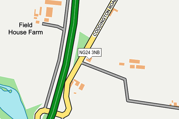 NG24 3NB map - OS OpenMap – Local (Ordnance Survey) NG24 3NB map - OS OpenMap – Local (Ordnance Survey)