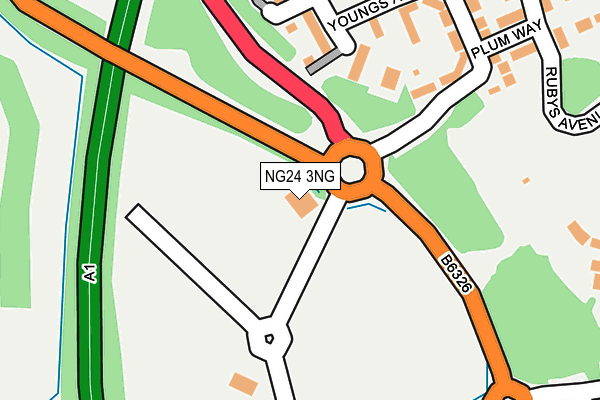 NG24 3NG map - OS OpenMap – Local (Ordnance Survey) NG24 3NG map - OS OpenMap – Local (Ordnance Survey)