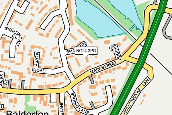 NG24 3PG map - OS OpenMap – Local (Ordnance Survey) NG24 3PG map - OS OpenMap – Local (Ordnance Survey)