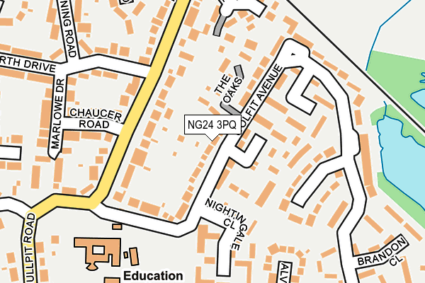 NG24 3PQ map - OS OpenMap – Local (Ordnance Survey) NG24 3PQ map - OS OpenMap – Local (Ordnance Survey)