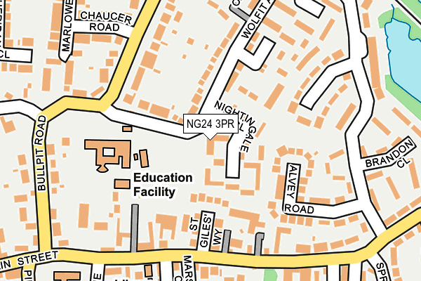 NG24 3PR map - OS OpenMap – Local (Ordnance Survey) NG24 3PR map - OS OpenMap – Local (Ordnance Survey)