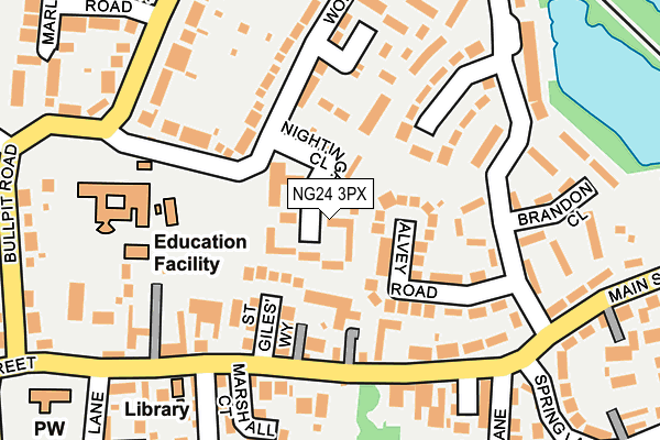 NG24 3PX map - OS OpenMap – Local (Ordnance Survey) NG24 3PX map - OS OpenMap – Local (Ordnance Survey)
