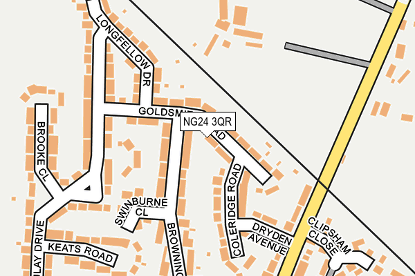 NG24 3QR map - OS OpenMap – Local (Ordnance Survey) NG24 3QR map - OS OpenMap – Local (Ordnance Survey)