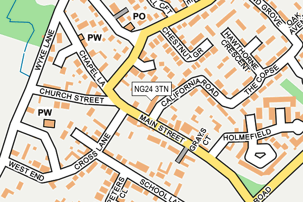NG24 3TN map - OS OpenMap – Local (Ordnance Survey) NG24 3TN map - OS OpenMap – Local (Ordnance Survey)