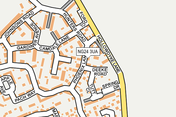 NG24 3UA map - OS OpenMap – Local (Ordnance Survey) NG24 3UA map - OS OpenMap – Local (Ordnance Survey)