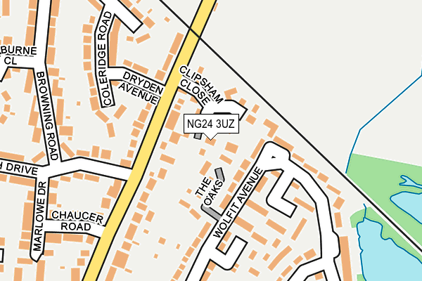 NG24 3UZ map - OS OpenMap – Local (Ordnance Survey) NG24 3UZ map - OS OpenMap – Local (Ordnance Survey)