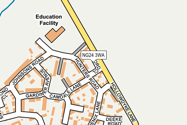 NG24 3WA map - OS OpenMap – Local (Ordnance Survey) NG24 3WA map - OS OpenMap – Local (Ordnance Survey)