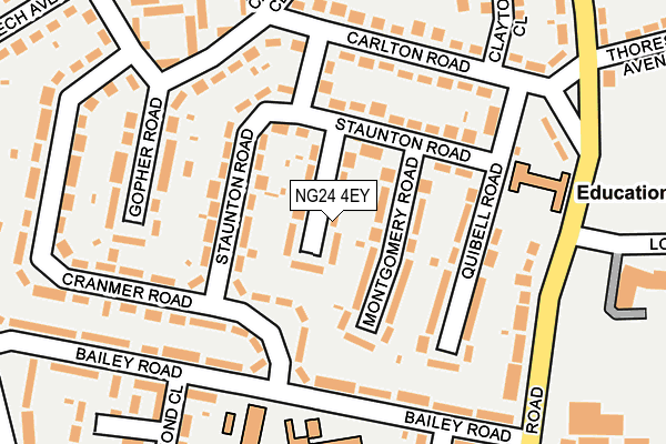 NG24 4EY map - OS OpenMap – Local (Ordnance Survey) NG24 4EY map - OS OpenMap – Local (Ordnance Survey)