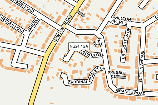 NG24 4GA map - OS OpenMap – Local (Ordnance Survey) NG24 4GA map - OS OpenMap – Local (Ordnance Survey)
