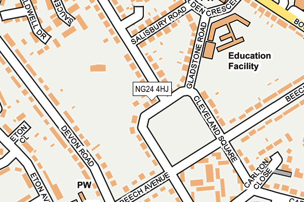 NG24 4HJ map - OS OpenMap – Local (Ordnance Survey) NG24 4HJ map - OS OpenMap – Local (Ordnance Survey)