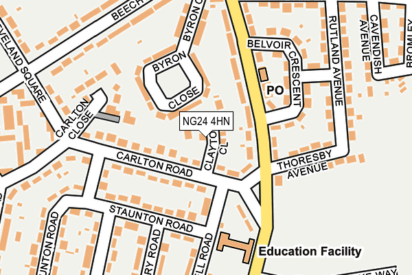 NG24 4HN map - OS OpenMap – Local (Ordnance Survey) NG24 4HN map - OS OpenMap – Local (Ordnance Survey)