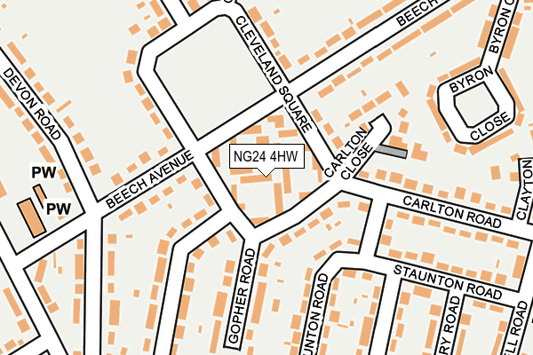 NG24 4HW map - OS OpenMap – Local (Ordnance Survey) NG24 4HW map - OS OpenMap – Local (Ordnance Survey)