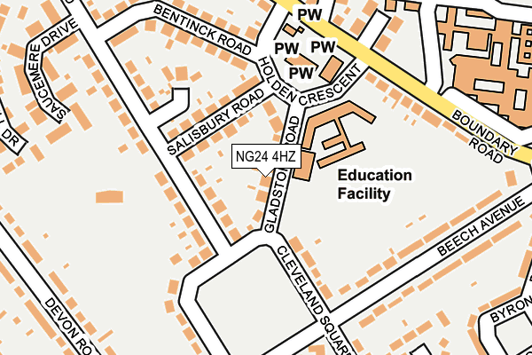 NG24 4HZ map - OS OpenMap – Local (Ordnance Survey) NG24 4HZ map - OS OpenMap – Local (Ordnance Survey)