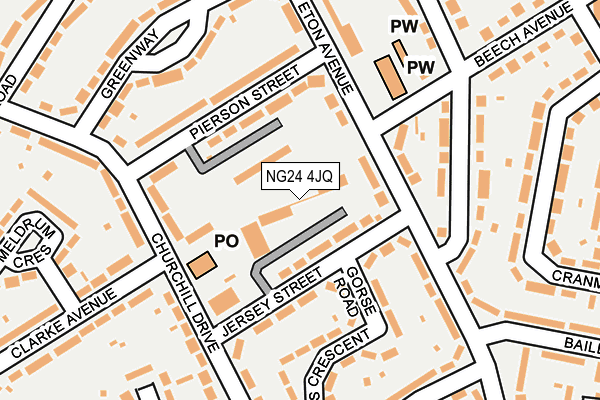 NG24 4JQ map - OS OpenMap – Local (Ordnance Survey) NG24 4JQ map - OS OpenMap – Local (Ordnance Survey)