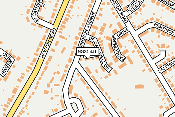 NG24 4JT map - OS OpenMap – Local (Ordnance Survey) NG24 4JT map - OS OpenMap – Local (Ordnance Survey)