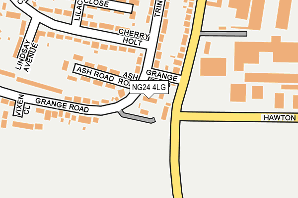 NG24 4LG map - OS OpenMap – Local (Ordnance Survey) NG24 4LG map - OS OpenMap – Local (Ordnance Survey)