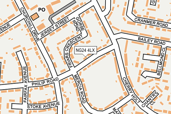 NG24 4LX map - OS OpenMap – Local (Ordnance Survey) NG24 4LX map - OS OpenMap – Local (Ordnance Survey)