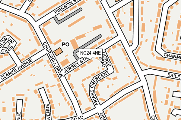 NG24 4NE map - OS OpenMap – Local (Ordnance Survey) NG24 4NE map - OS OpenMap – Local (Ordnance Survey)