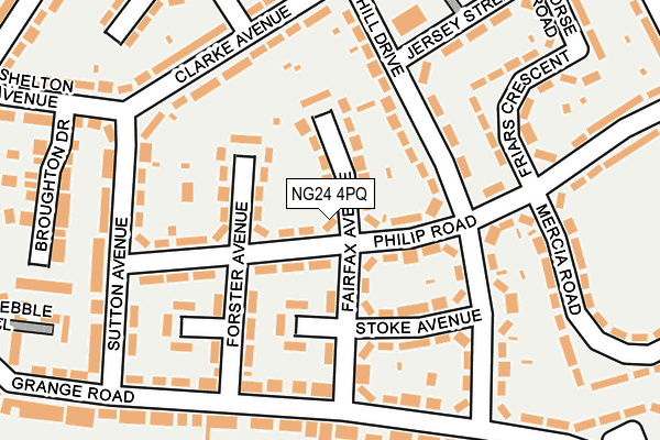 NG24 4PQ map - OS OpenMap – Local (Ordnance Survey) NG24 4PQ map - OS OpenMap – Local (Ordnance Survey)