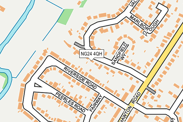 NG24 4QH map - OS OpenMap – Local (Ordnance Survey) NG24 4QH map - OS OpenMap – Local (Ordnance Survey)