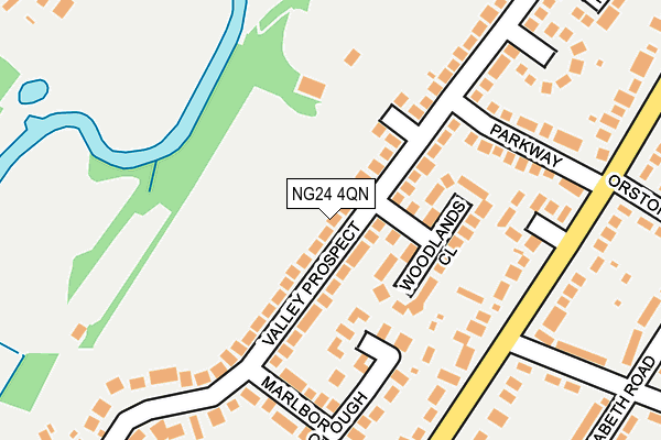 NG24 4QN map - OS OpenMap – Local (Ordnance Survey) NG24 4QN map - OS OpenMap – Local (Ordnance Survey)