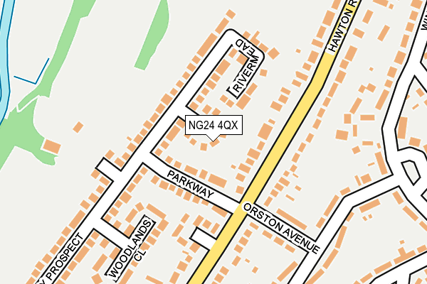 NG24 4QX map - OS OpenMap – Local (Ordnance Survey) NG24 4QX map - OS OpenMap – Local (Ordnance Survey)