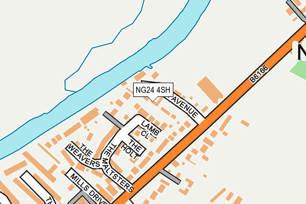 NG24 4SH map - OS OpenMap – Local (Ordnance Survey) NG24 4SH map - OS OpenMap – Local (Ordnance Survey)