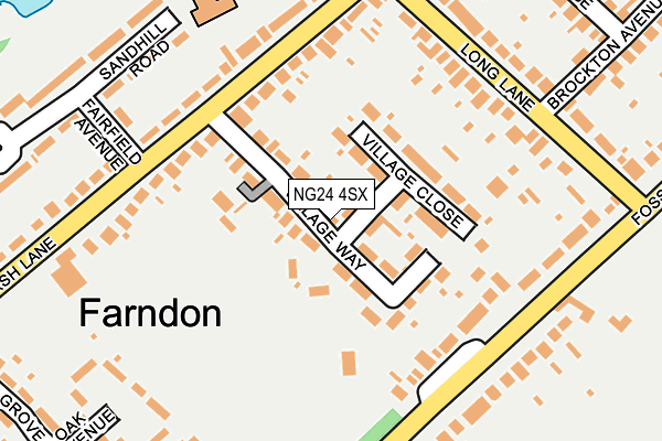 NG24 4SX map - OS OpenMap – Local (Ordnance Survey) NG24 4SX map - OS OpenMap – Local (Ordnance Survey)