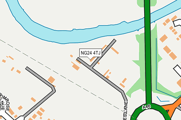 NG24 4TJ map - OS OpenMap – Local (Ordnance Survey) NG24 4TJ map - OS OpenMap – Local (Ordnance Survey)