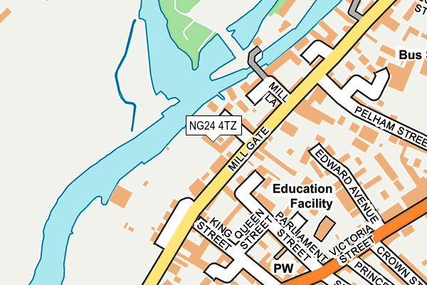 NG24 4TZ map - OS OpenMap – Local (Ordnance Survey) NG24 4TZ map - OS OpenMap – Local (Ordnance Survey)