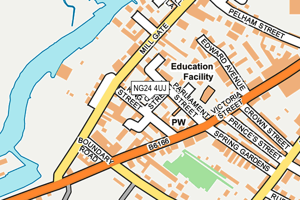 NG24 4UJ map - OS OpenMap – Local (Ordnance Survey) NG24 4UJ map - OS OpenMap – Local (Ordnance Survey)