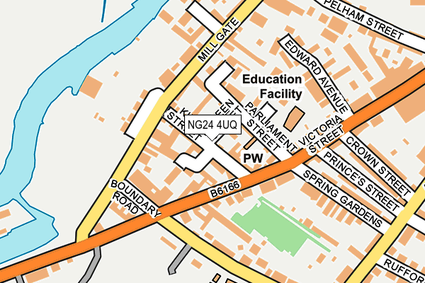 NG24 4UQ map - OS OpenMap – Local (Ordnance Survey) NG24 4UQ map - OS OpenMap – Local (Ordnance Survey)
