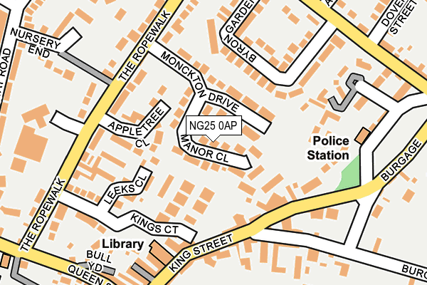 NG25 0AP map - OS OpenMap – Local (Ordnance Survey) NG25 0AP map - OS OpenMap – Local (Ordnance Survey)