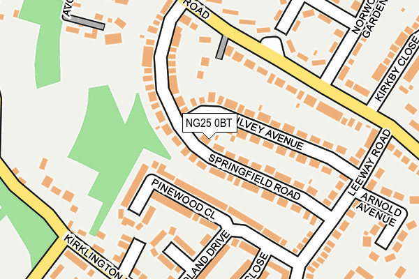 NG25 0BT map - OS OpenMap – Local (Ordnance Survey) NG25 0BT map - OS OpenMap – Local (Ordnance Survey)