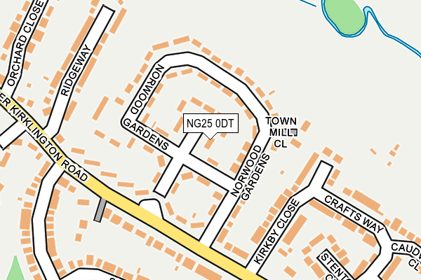 NG25 0DT map - OS OpenMap – Local (Ordnance Survey) NG25 0DT map - OS OpenMap – Local (Ordnance Survey)
