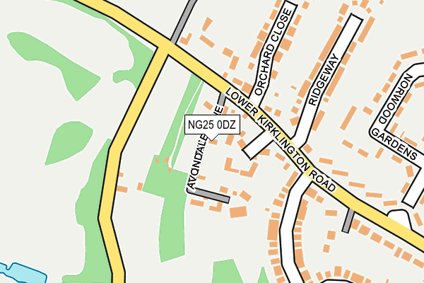 NG25 0DZ map - OS OpenMap – Local (Ordnance Survey) NG25 0DZ map - OS OpenMap – Local (Ordnance Survey)