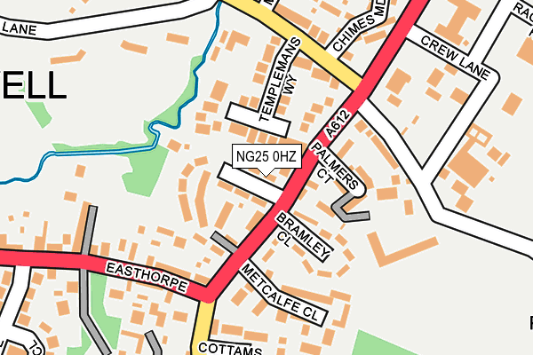 NG25 0HZ map - OS OpenMap – Local (Ordnance Survey) NG25 0HZ map - OS OpenMap – Local (Ordnance Survey)