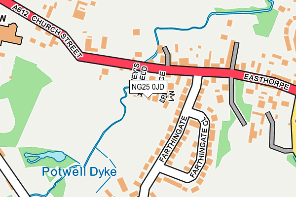 NG25 0JD map - OS OpenMap – Local (Ordnance Survey) NG25 0JD map - OS OpenMap – Local (Ordnance Survey)