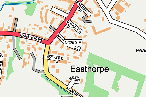 NG25 0JE map - OS OpenMap – Local (Ordnance Survey) NG25 0JE map - OS OpenMap – Local (Ordnance Survey)