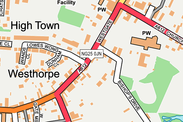 NG25 0JN map - OS OpenMap – Local (Ordnance Survey) NG25 0JN map - OS OpenMap – Local (Ordnance Survey)