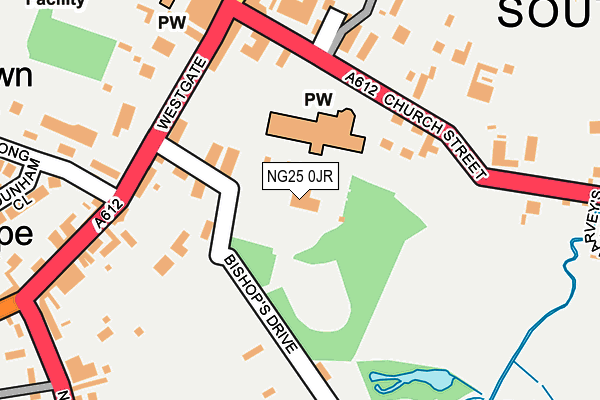NG25 0JR map - OS OpenMap – Local (Ordnance Survey) NG25 0JR map - OS OpenMap – Local (Ordnance Survey)