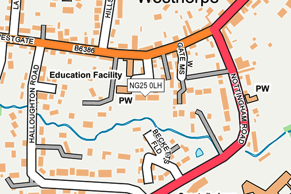 NG25 0LH map - OS OpenMap – Local (Ordnance Survey) NG25 0LH map - OS OpenMap – Local (Ordnance Survey)