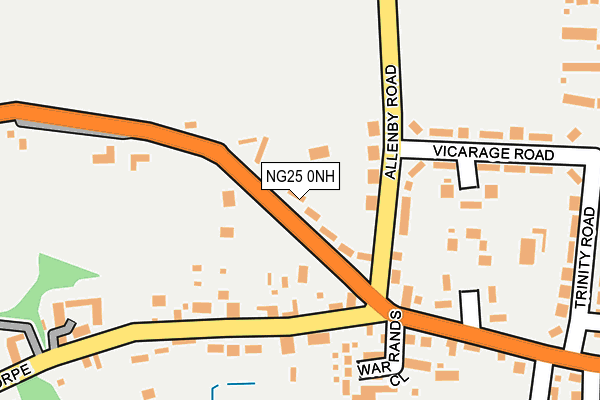 NG25 0NH map - OS OpenMap – Local (Ordnance Survey) NG25 0NH map - OS OpenMap – Local (Ordnance Survey)