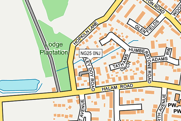 NG25 0NJ map - OS OpenMap – Local (Ordnance Survey) NG25 0NJ map - OS OpenMap – Local (Ordnance Survey)